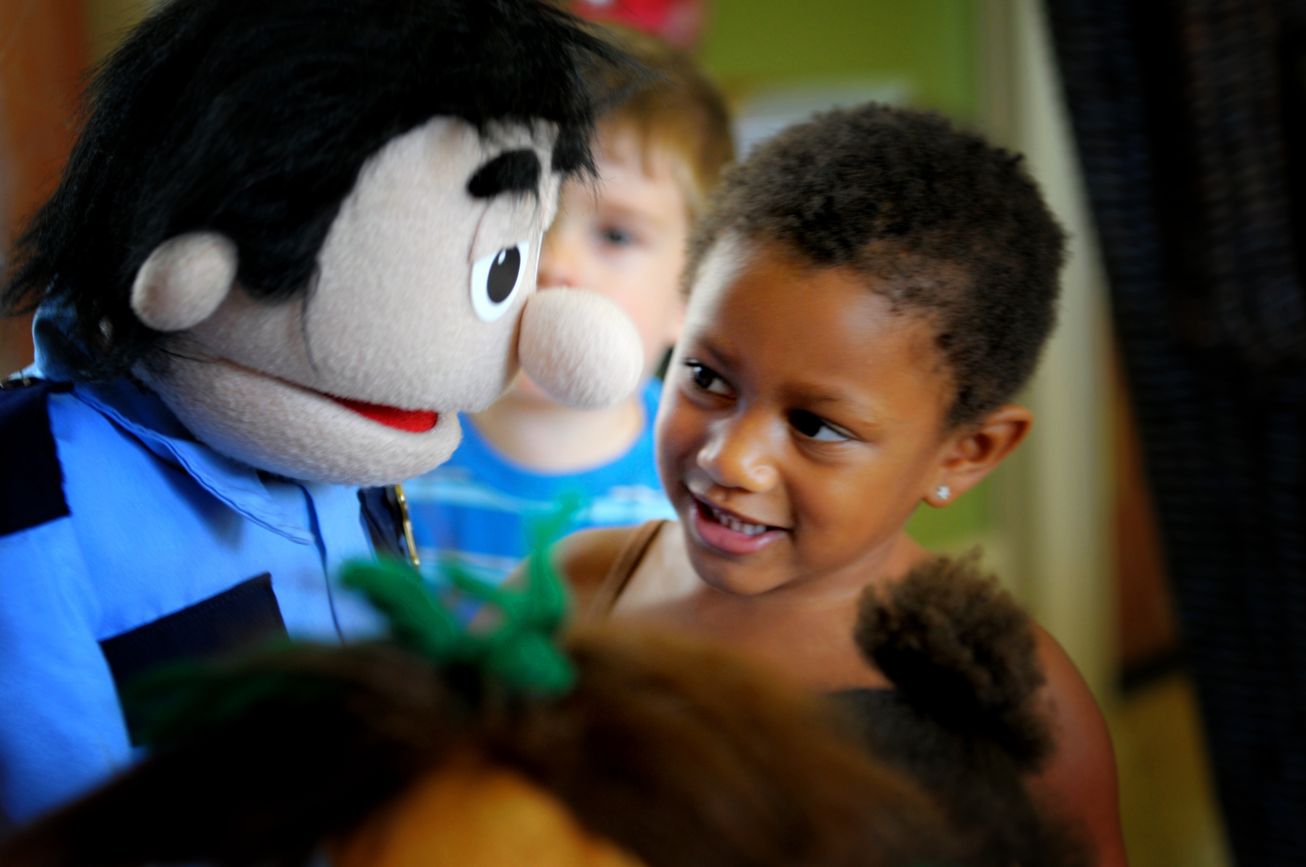 girl with puppet